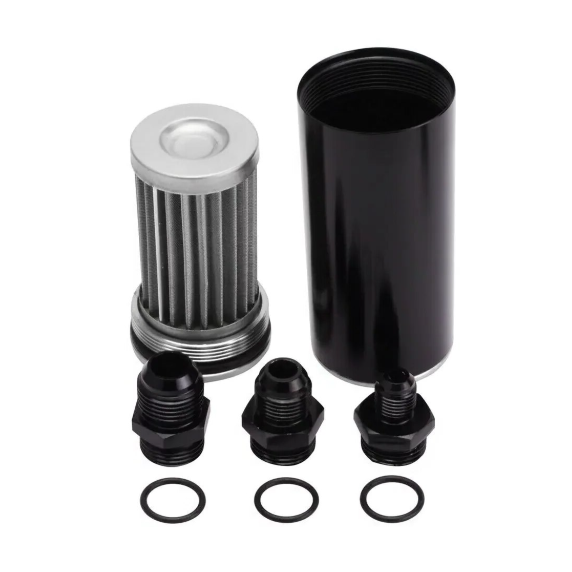 Inline Fuel Petrol Filter 10 Micron Cleanable